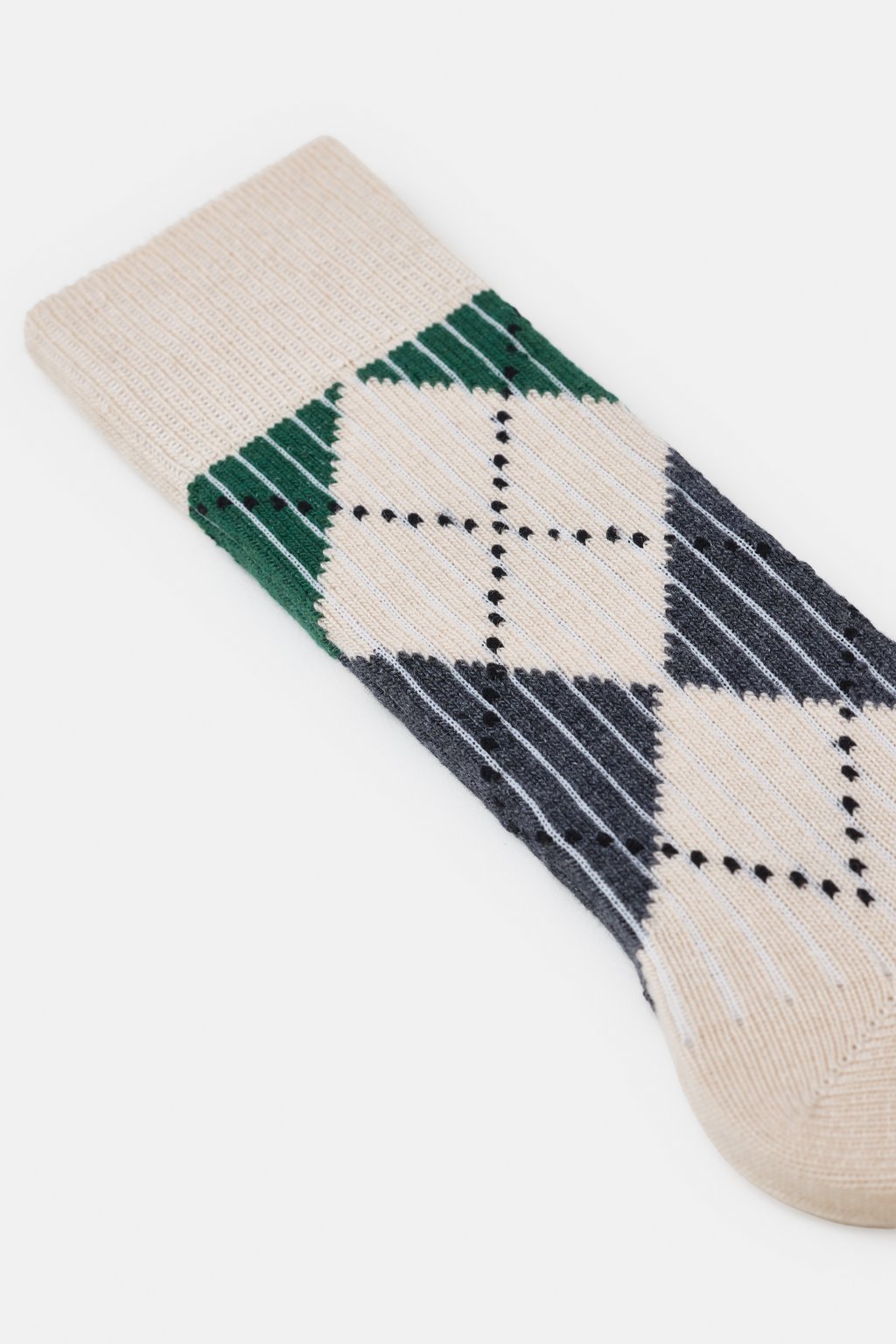 Argyle-Socken aus Woll-Mix
