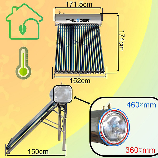 Collecteur pressurisé avec réservoir Thunder 200L 1 pièce.