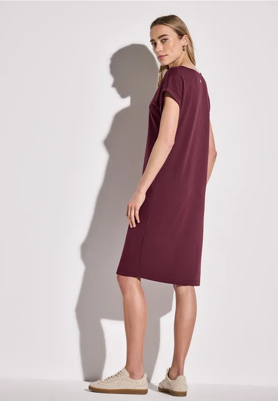 Jersey-Kleid in Unifarbe