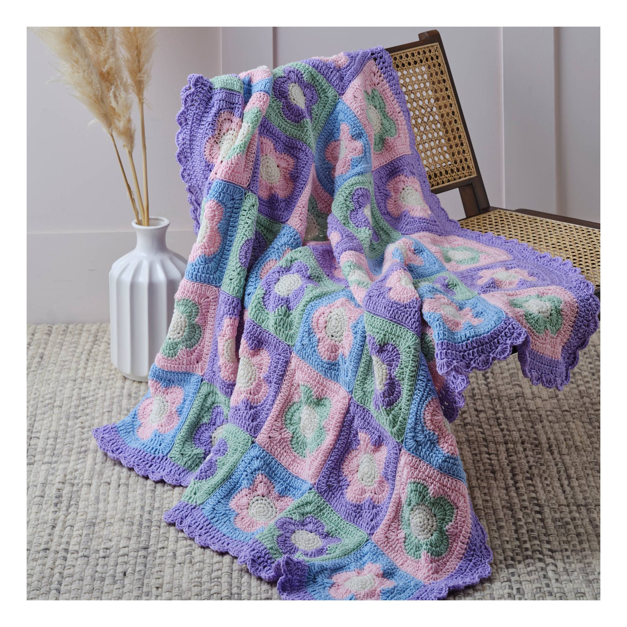 Knitcraft Crochet Flower Blanket Digital Pattern 0313