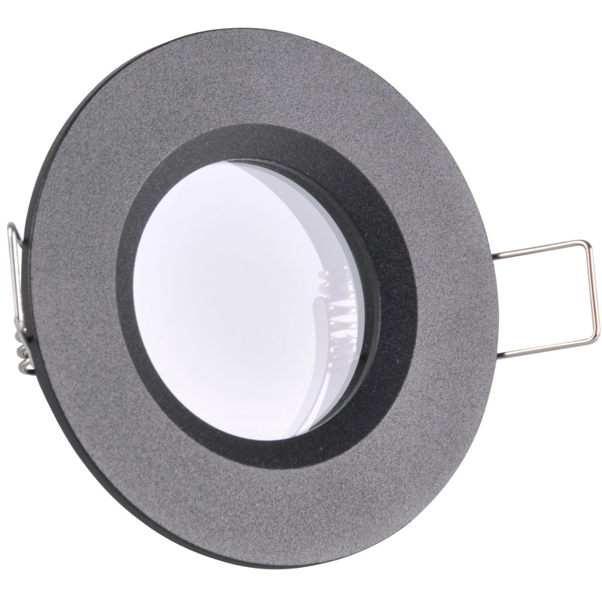 Oprawa wpuszczana okrągła czarna matowa 8cm BORAS1xMR16x8W IP44 Polux