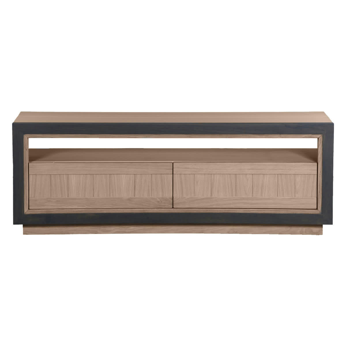 STELLA - Meuble télévision avec 2 tiroirs en chêne design C. Lecomte