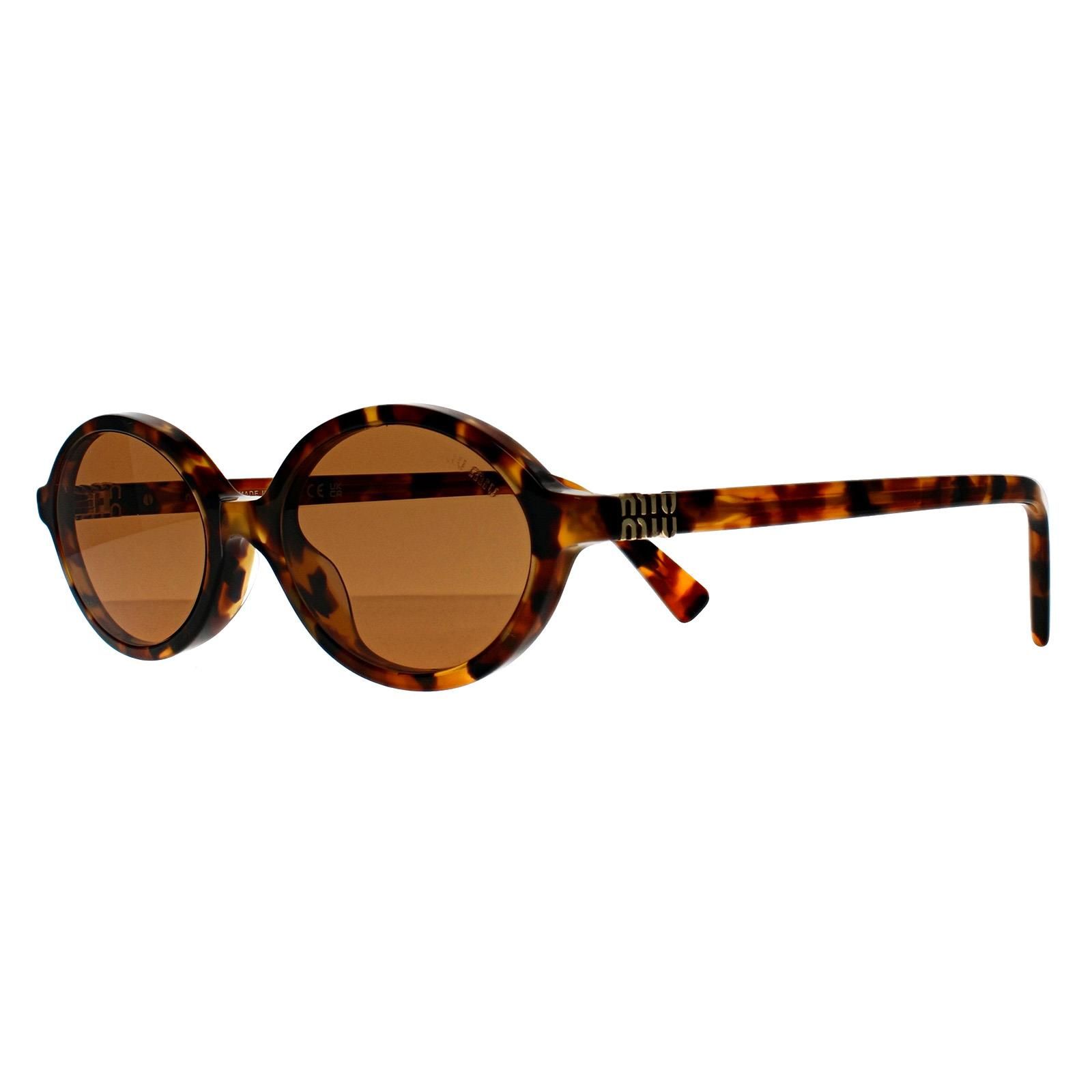 Miu Miu Oval Light Havana Brown MU04ZS
