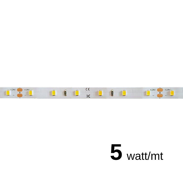 Bande LED 5W/MT 24V 610 lm/m 4000K Bobine de 5 mètres IP20