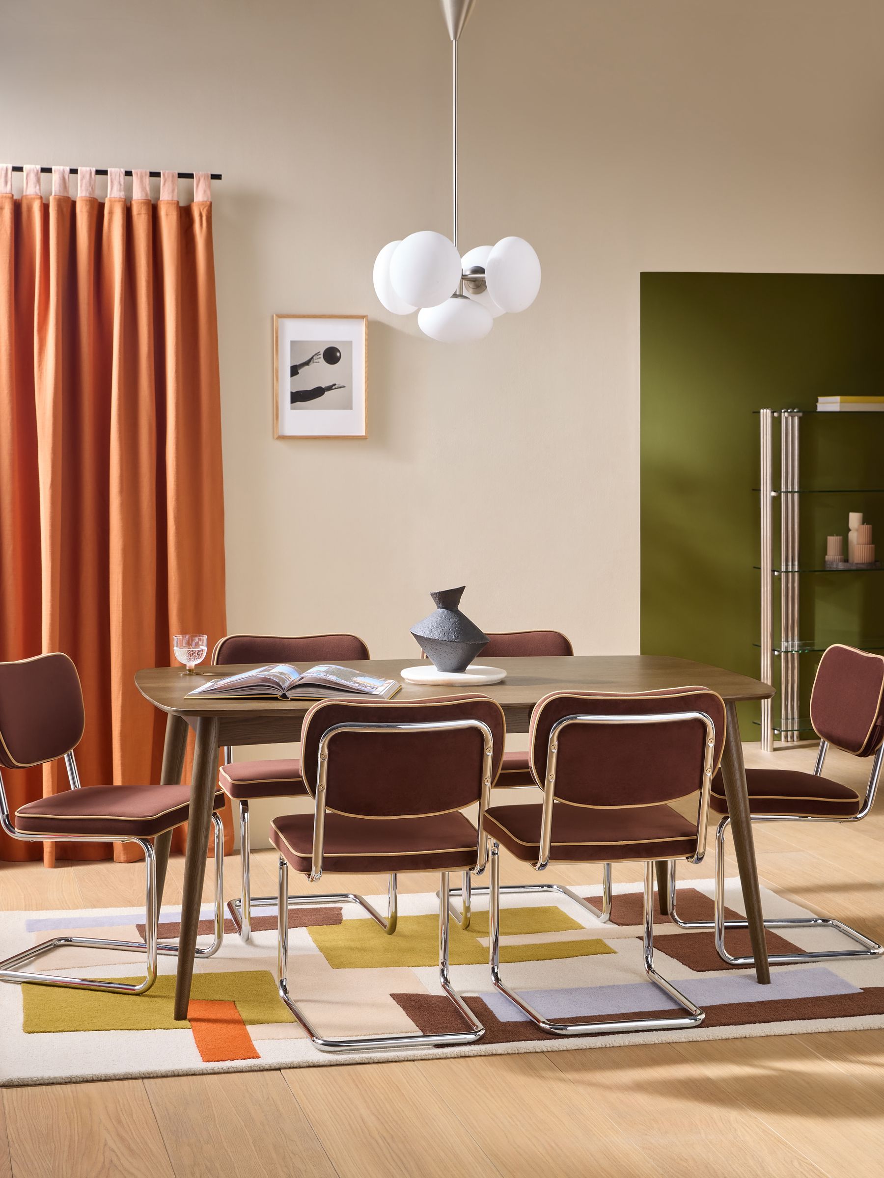 Deauville Rectangular 6 to 8 Seater Extending Dining Table in Dark Stain