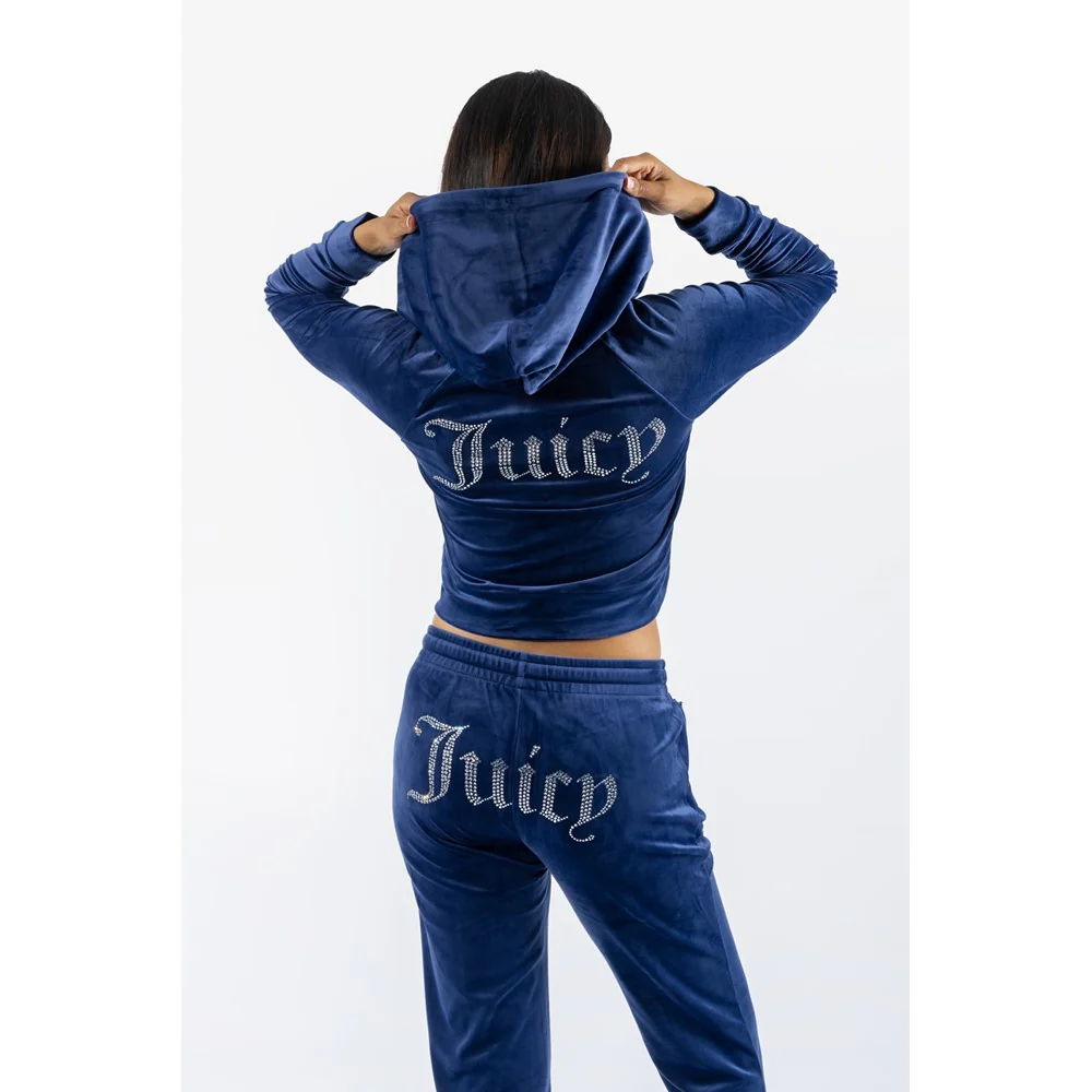 Juicy Couture Classic Velour Hoodie With Juicy  Logo
