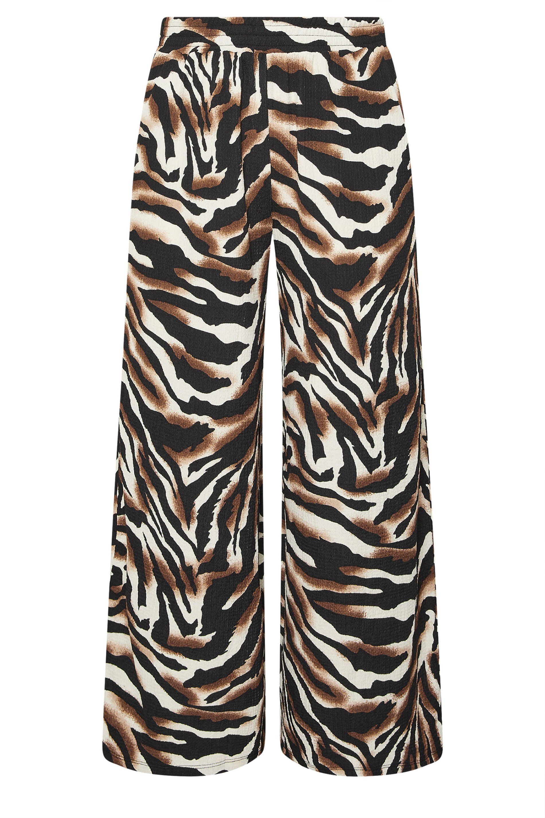 Yours Animal Print Wide Leg Trousers