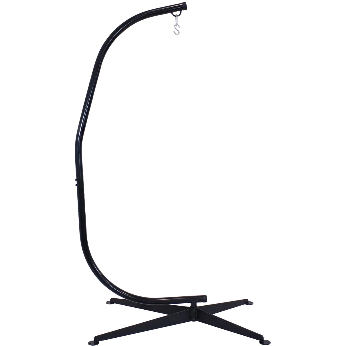 Durable C-Stand for Hanging Hammock Chairs Black Powder-Coated Steel