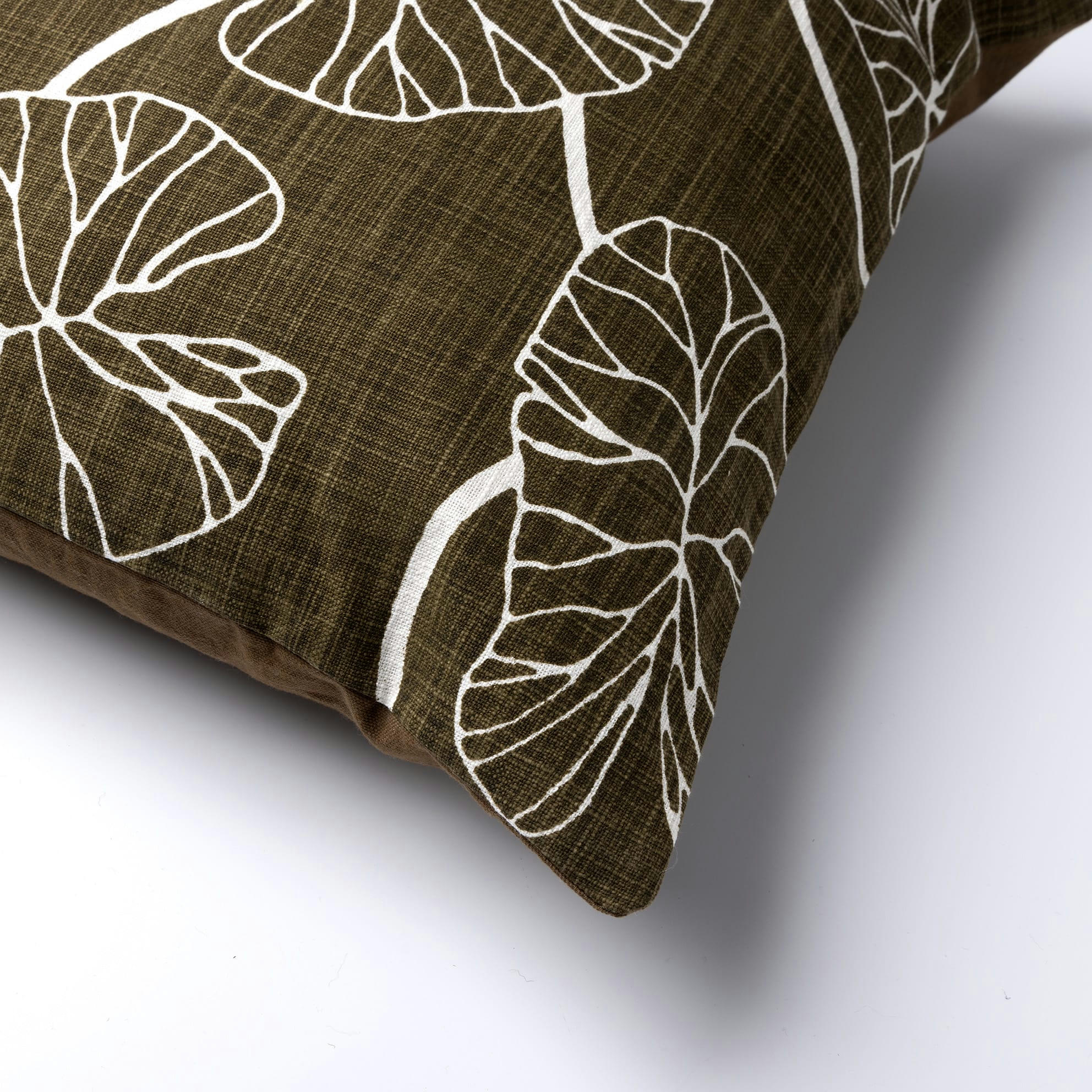 JULES - Coussin - vert en coton 45x45 cm avec motif fleuri