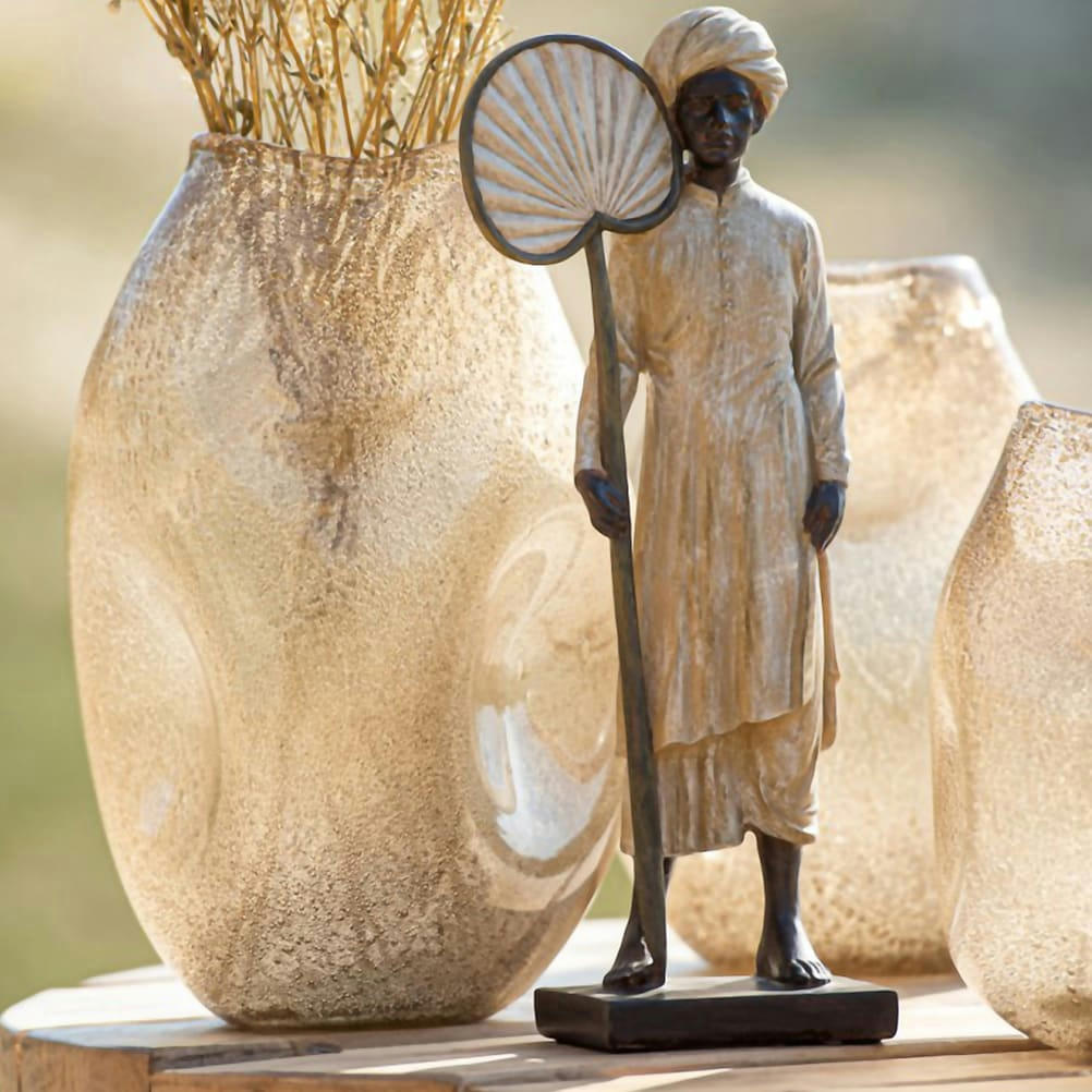 - Décoration homme Indien debout H40cm