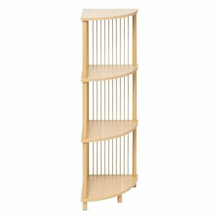 PÓŁKA NAROŻNA Kord naturalna 4-POZIOMOWA z mdf 34x34x110 cm