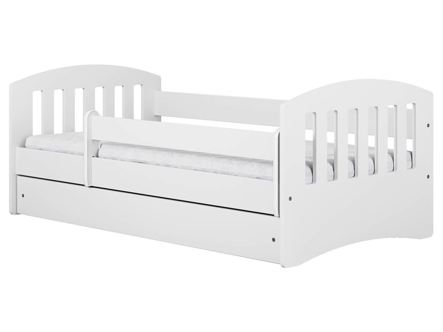Łóżko Classic1 140x80 z szufladą białe