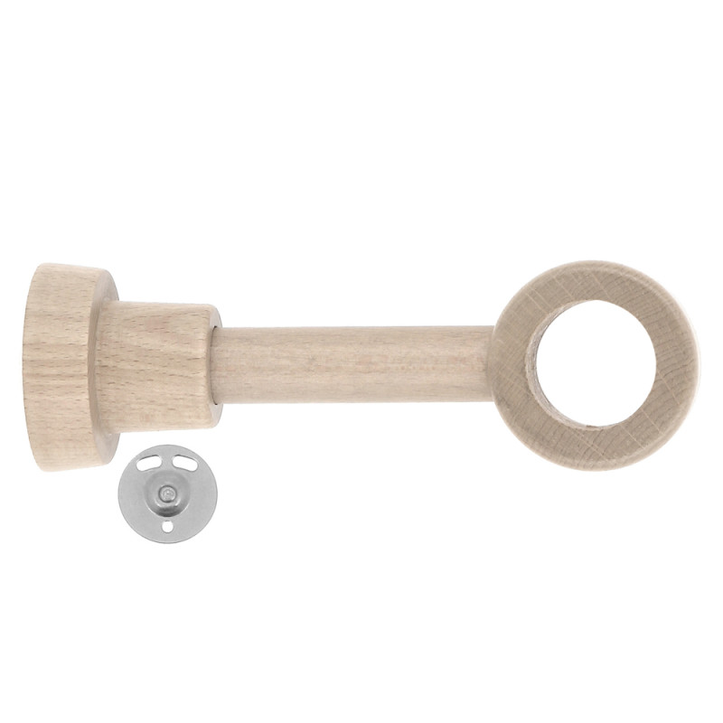 Support de tringle à oeil extensible en bois Loft chêne clair Ø 28 mm x 8,5 - 13 cm MOBOIS