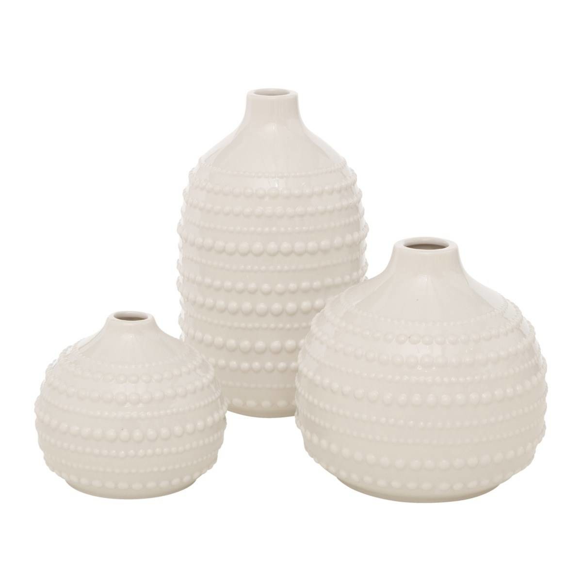 Wazon dekoracyjny Meruna, porcelanowy, 3 sztuki