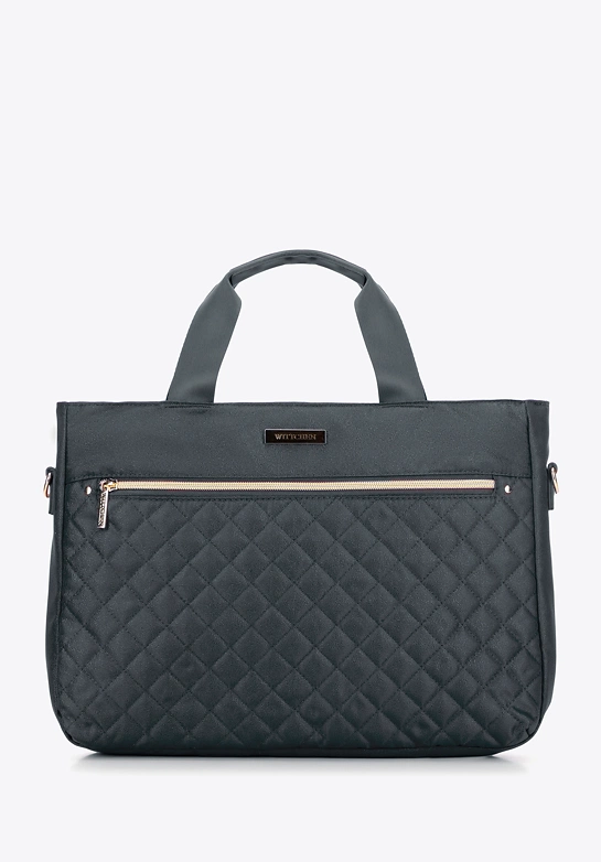 Torba na laptopa 14'' biznesowa z pikowaniem szara