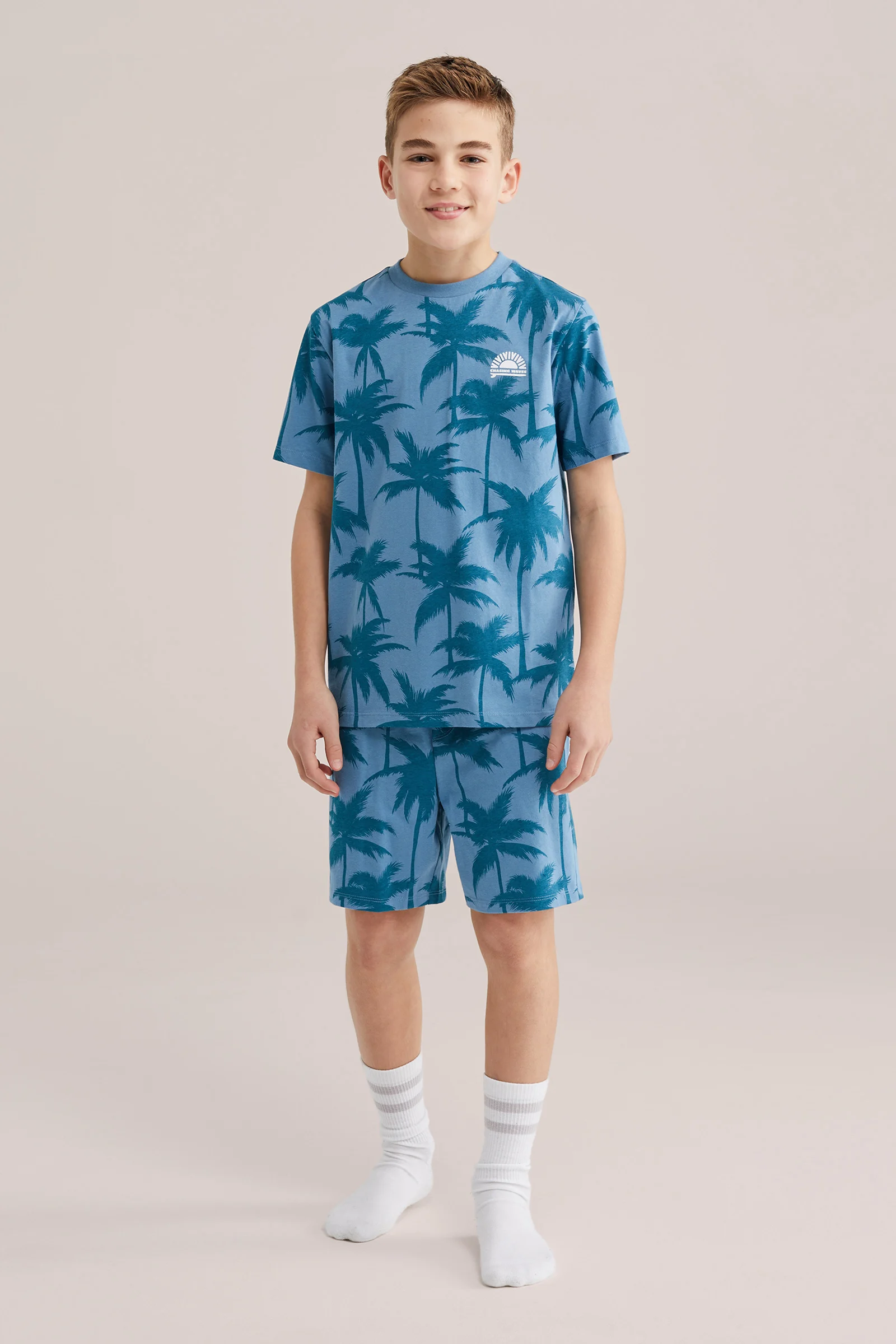 Jongens shortama met print