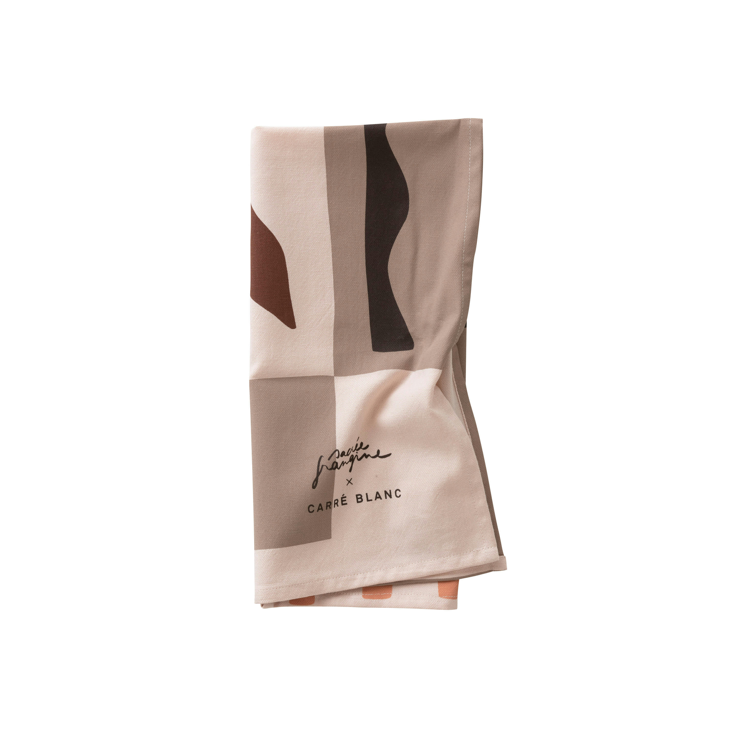 SAFI - Torchon de cuisine Beige imprimé beige 50 x 70 cm