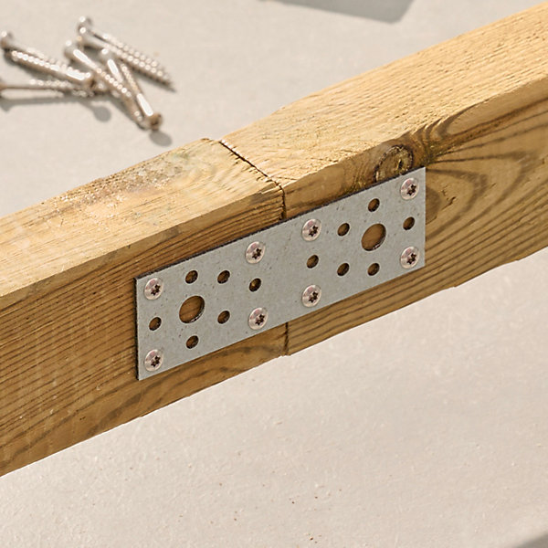 Connecteur plat de lambourde métal 40x120mm