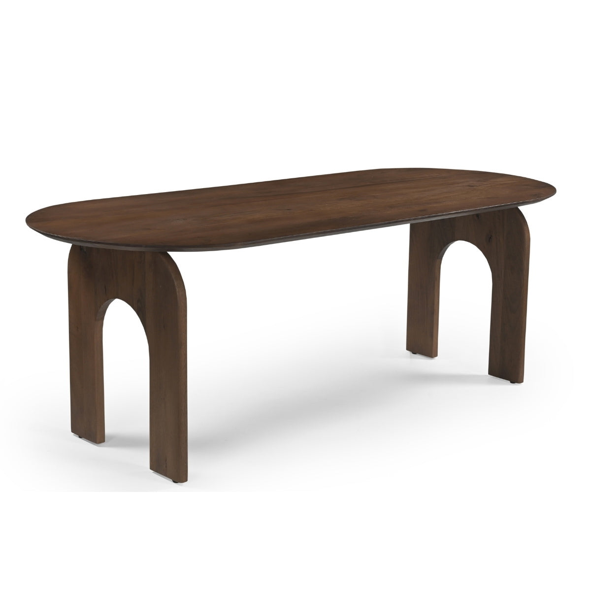 DÉJA Living Eettafel Vantaa - Ovaal Donkerbruin Hout - 180x90x76cm