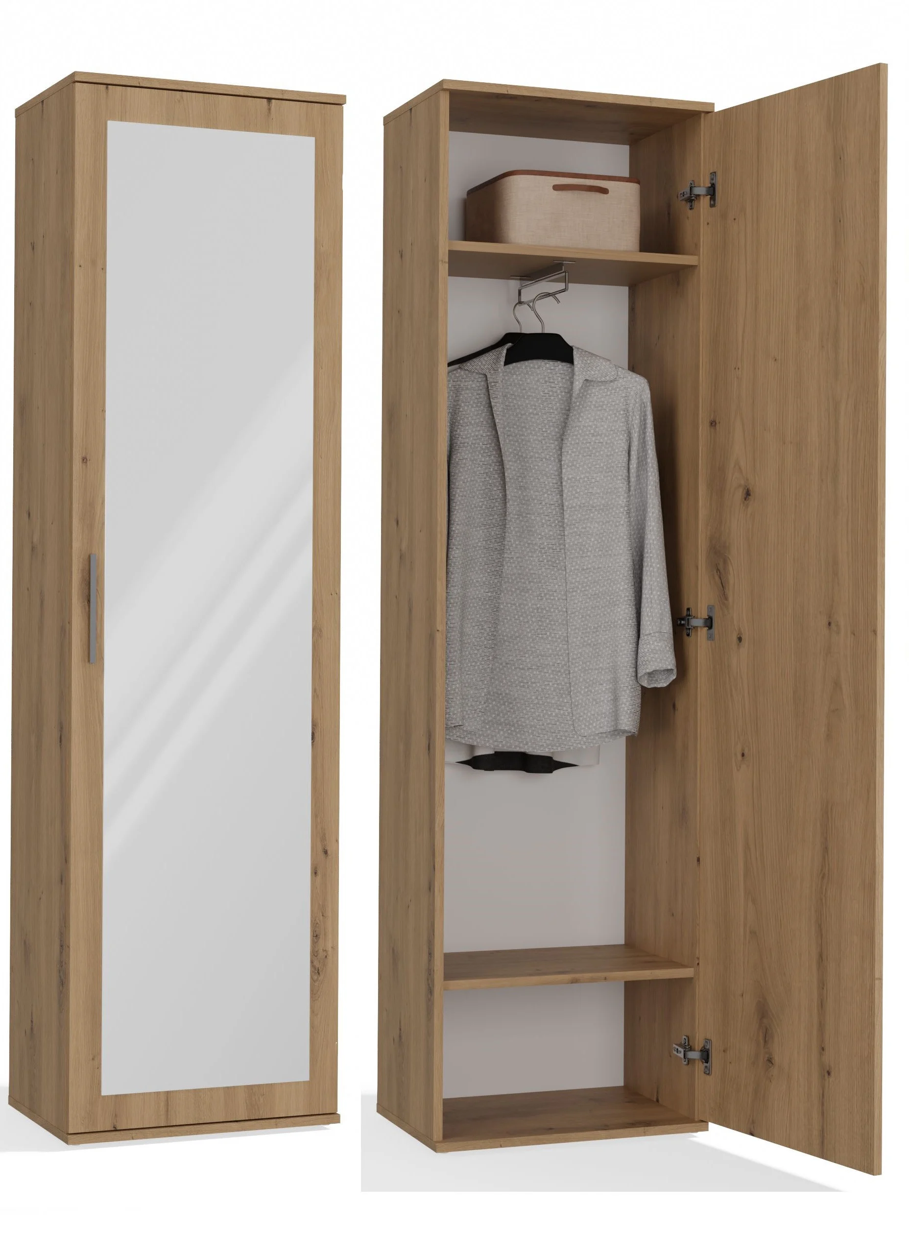 Szafa DUO z lustrem dąb artisan nowoczesna szafa