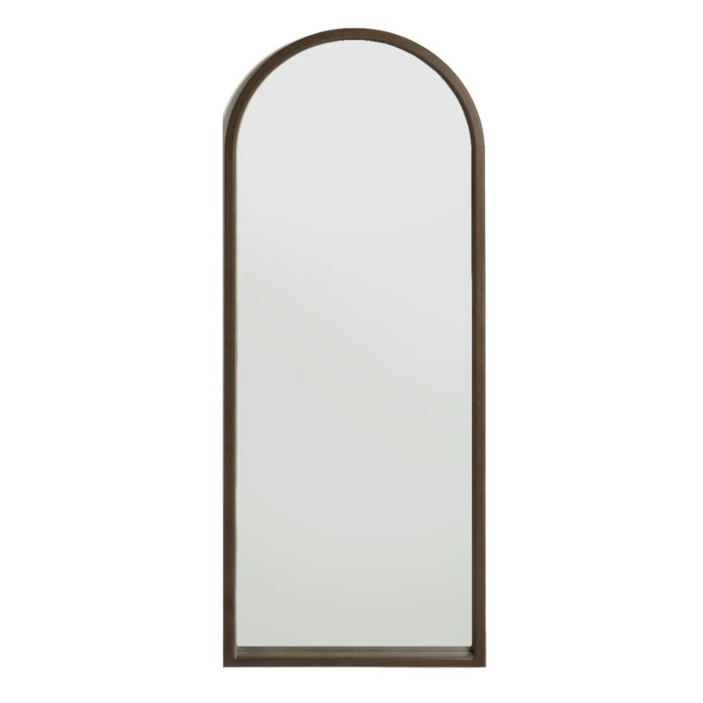 KATIA - Miroir sur pied en forme d’arc en couleur marron