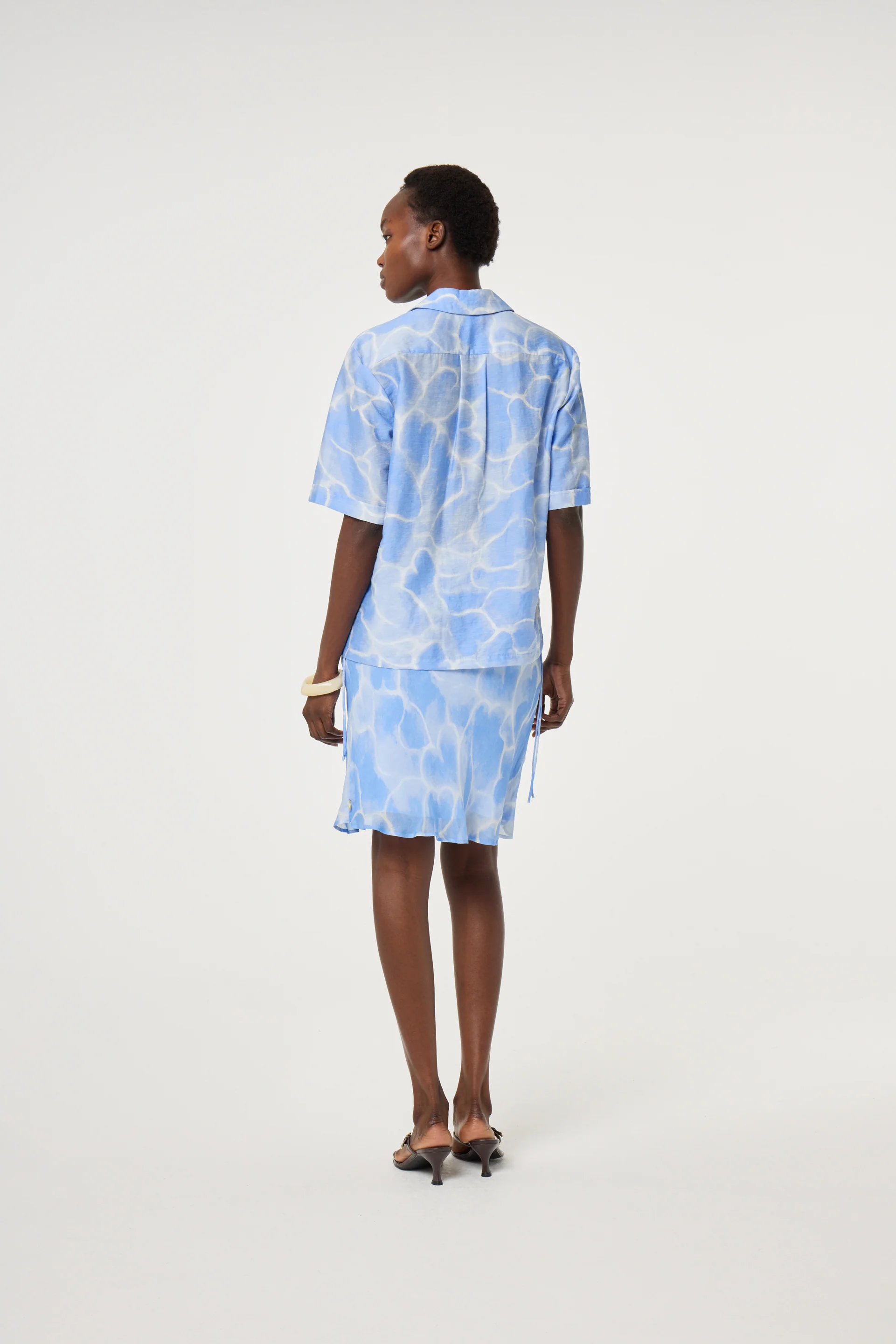 Brock Blouse | Light Blue/Crispy White