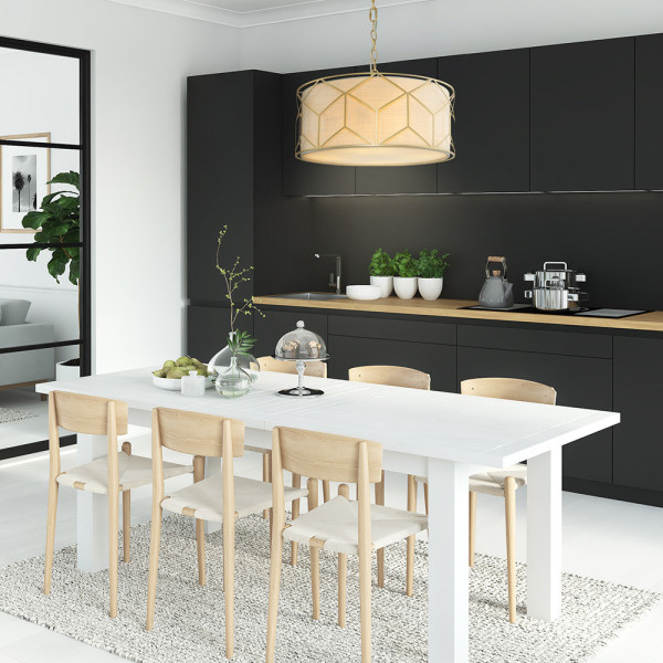 Lampa wisząca mosiężno-złota MESSINA 4xE27x40W wym: 76,8x45x45 cm Maytoni