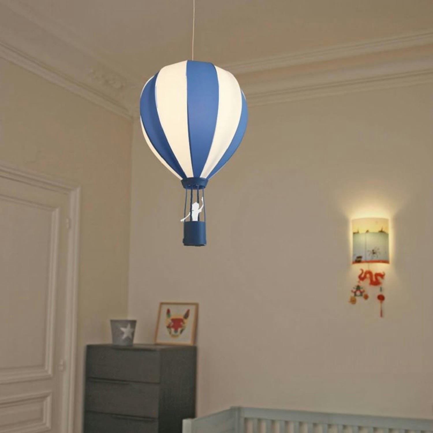- Suspension enfants Montgolfière Bleue 46cm