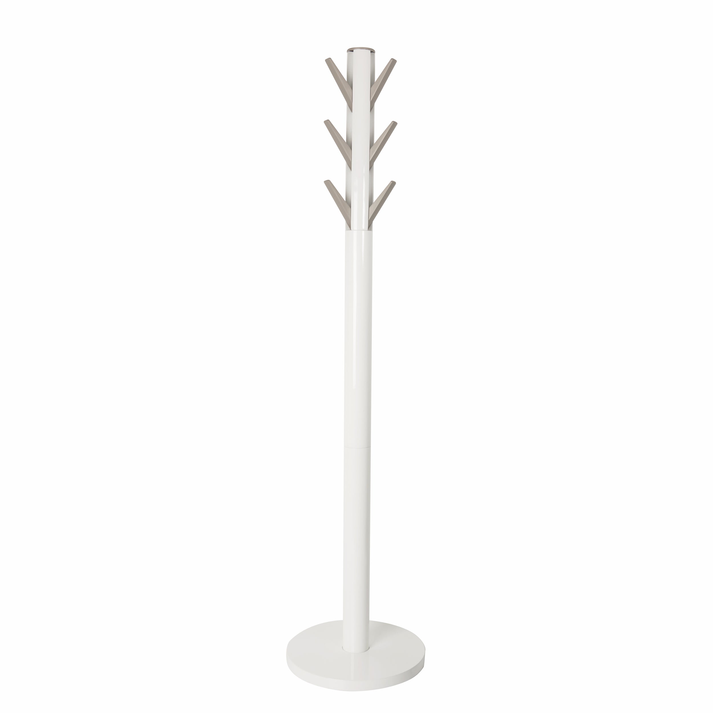Umbra kapstok met 9 neerklapbare haken Flapper - 40 x 40 x 168 cm - Wit
