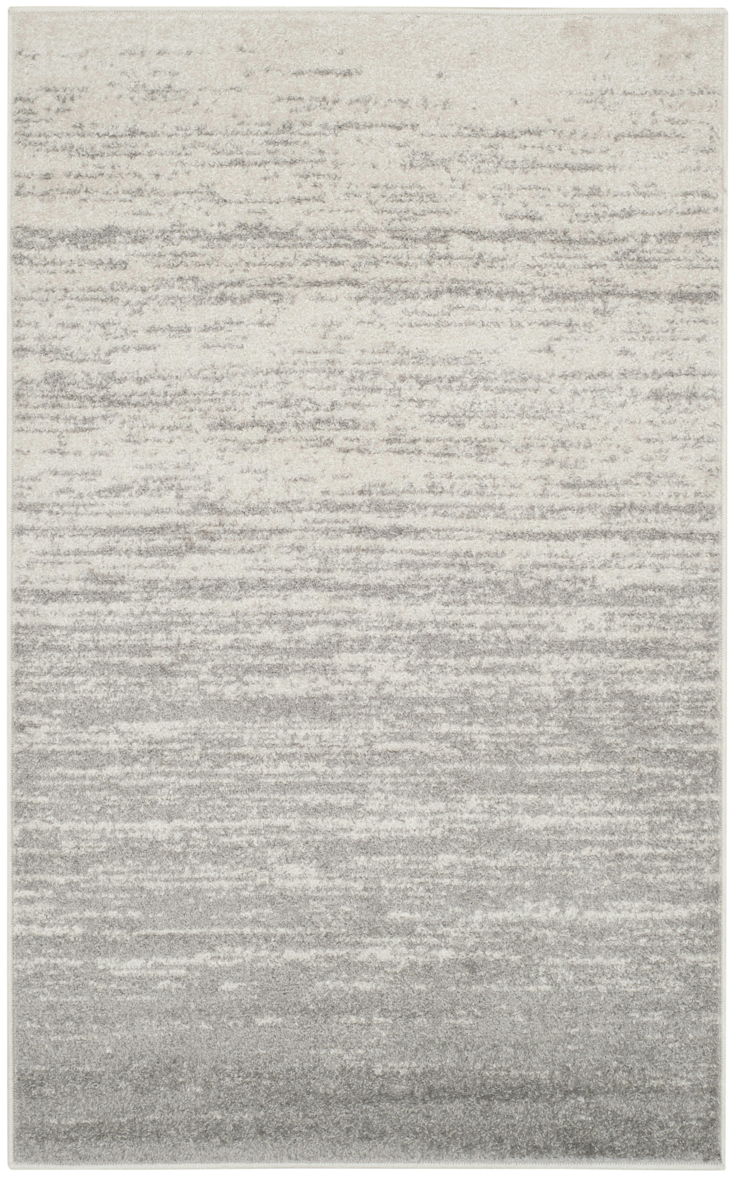 ADIRONDACK - Tapis de salon interieur en ivoire & argent, 122 x 183 cm