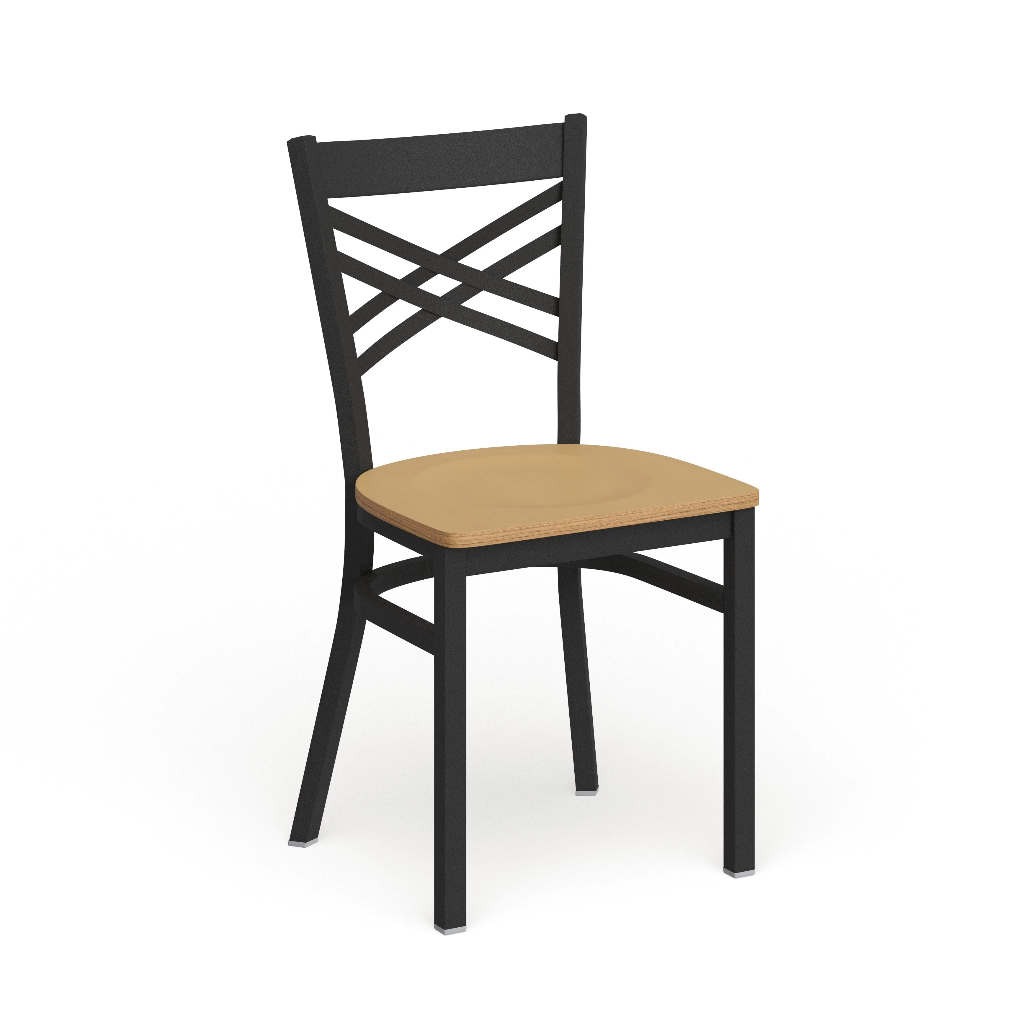 X'' Back Metal Restaurant Chair - 16.5W x 17D x 32.25H - 16.5W x 17D x 32.25H