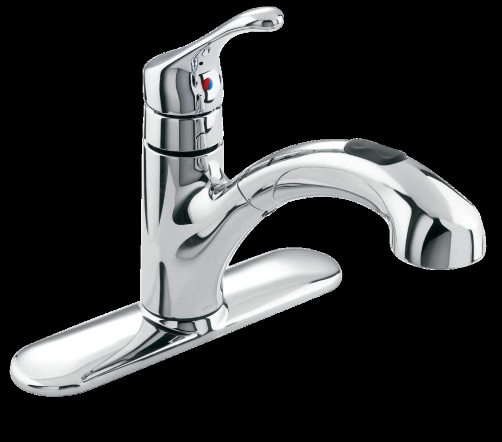 Moen® Renzo Single Handle Pull Out Kitchen Faucet, Chrome