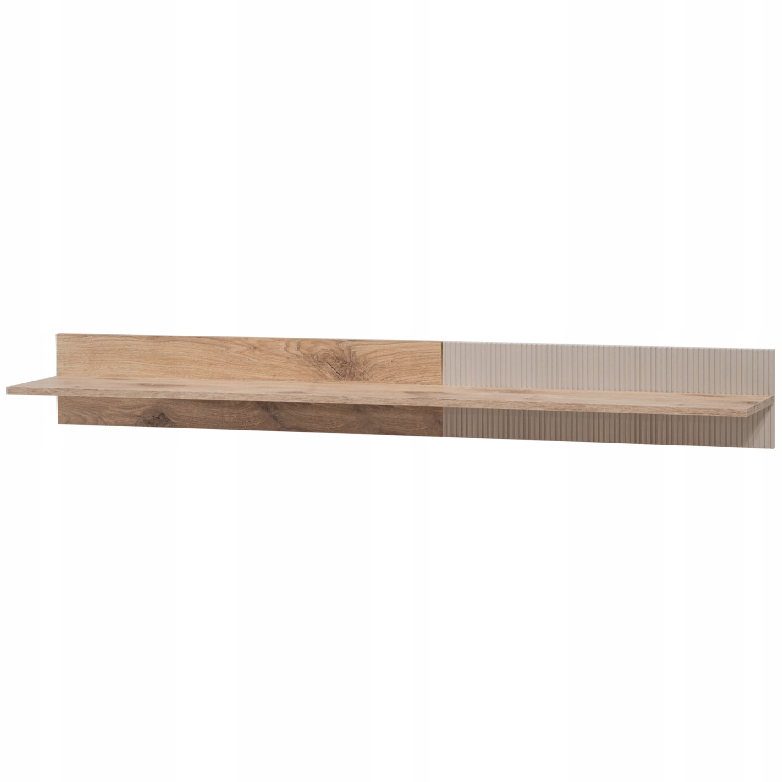 Półka wisząca CATALINA | Dąb Viking   Kaszmir RYFLOWANY | 160 cm