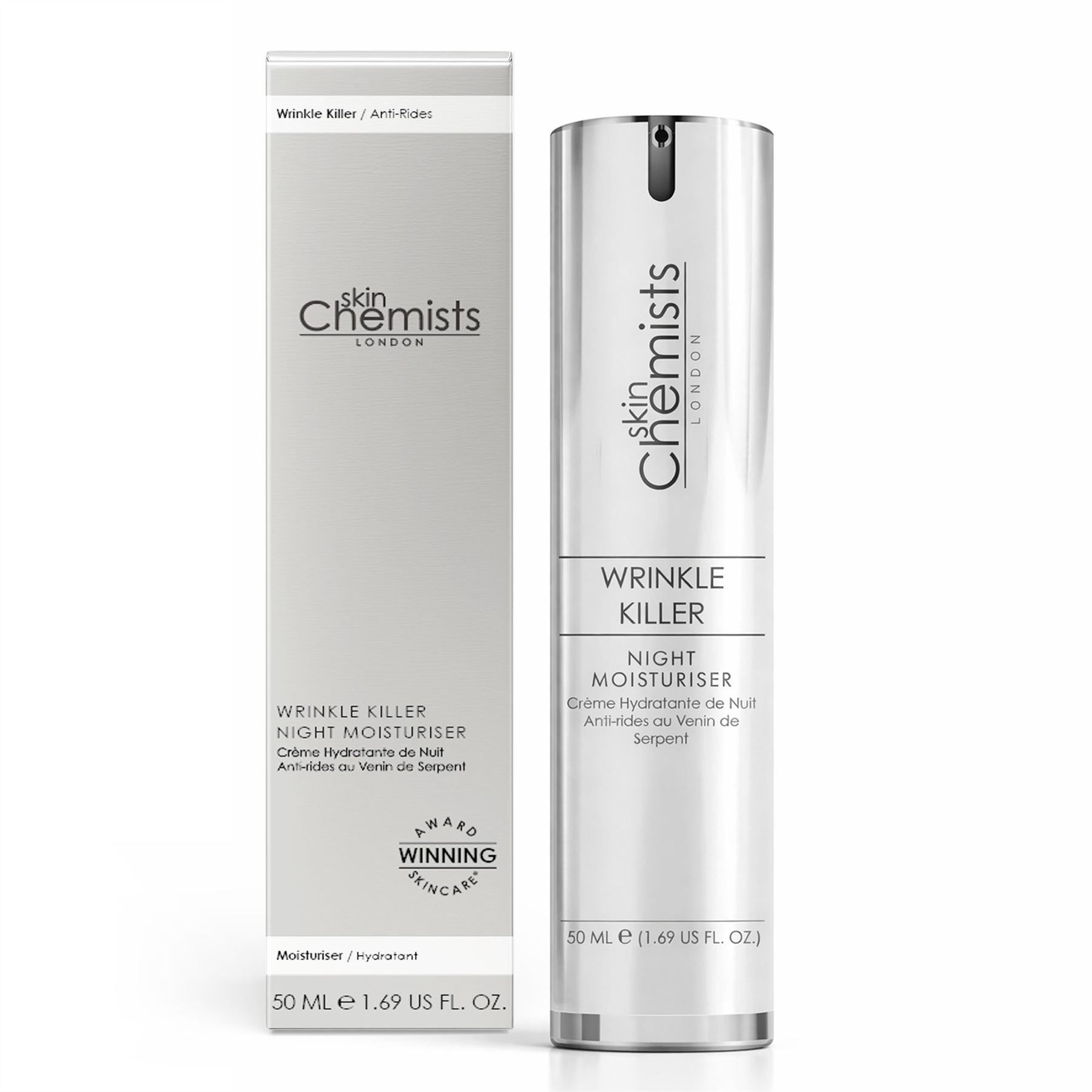 skinChemists professional Anti-Ageing Wrinkle Killer Night Moisturiser 50ml for Fine Lines and Wrinkles