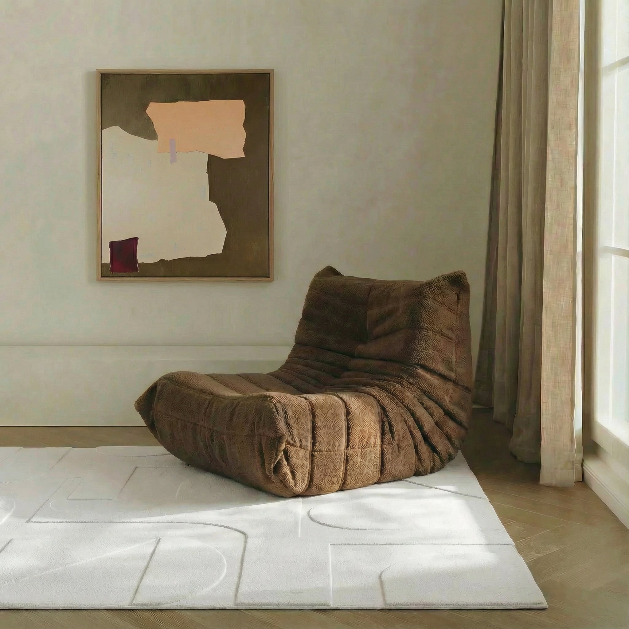Mrcarpet Vloerkleed Scandinavisch Ivoor wit hoog/laag donna 200 x 290cm