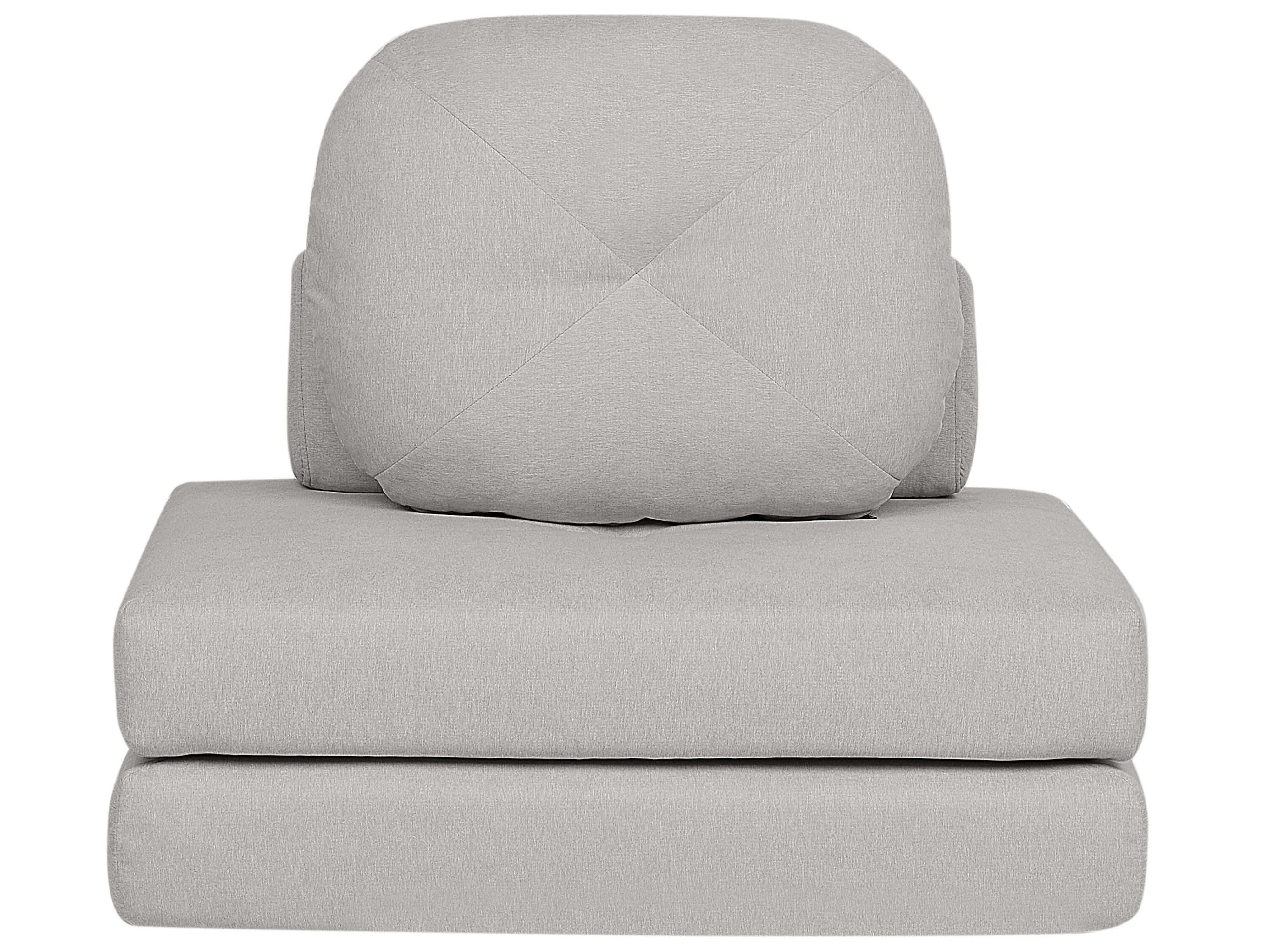 Single Sofa Bed OLDEN Fabric Light Grey