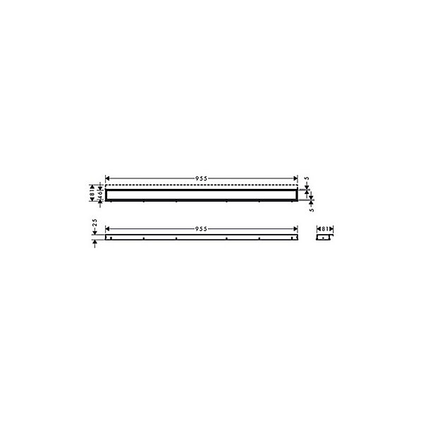 Caniveau de douche 100 cm HANSGROHE RainDrain Match blanc mat