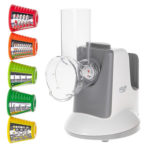 ADLER EUROPE AD4815 Hachoir électrique à légumes, râpe à 5 pointes y compris râpe, puissance 150 W