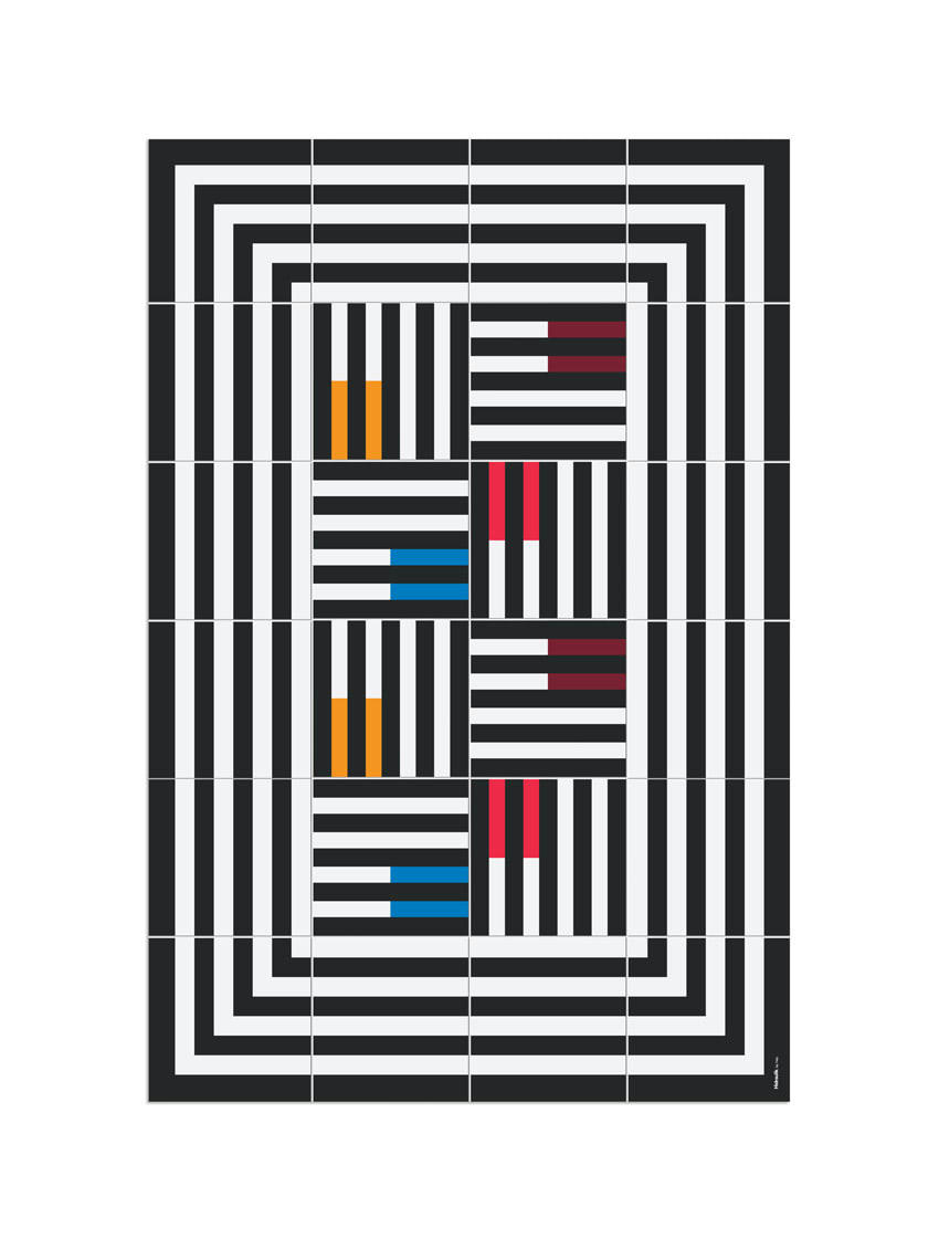 CONTEMPORAIN - Tapis en vinyle Casanova multicouleur 80x120