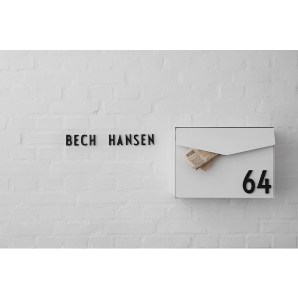 Briefkasten »Letter«, eckig, Stahl, reinweiß