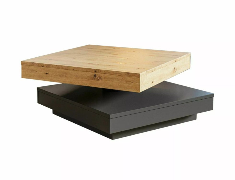 Ława COTTO 67x67 dąb artisan/antracyt
