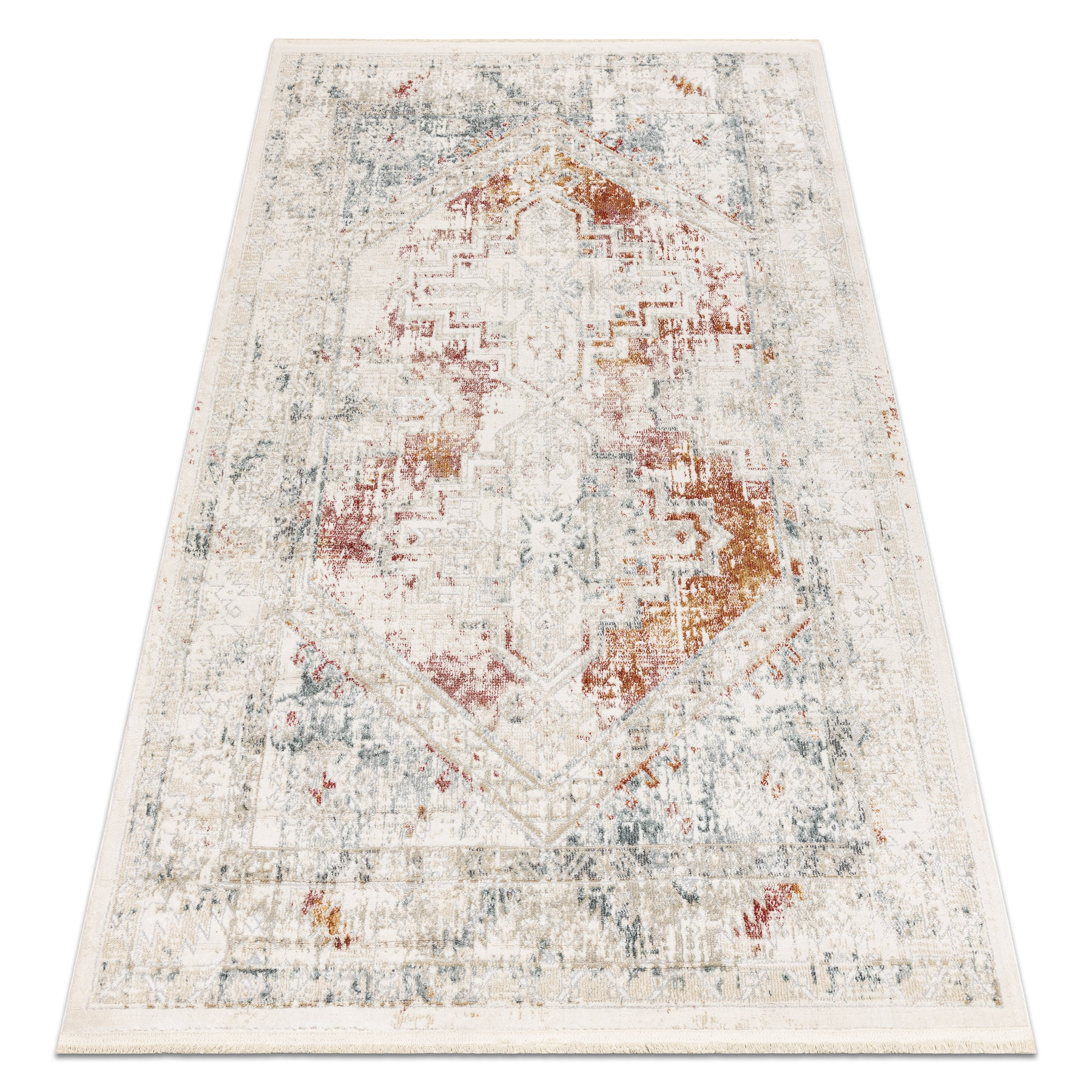 Dywan DISTIN 0100B różowy / pudrowy / biały nowoczesny - 80x150 cm