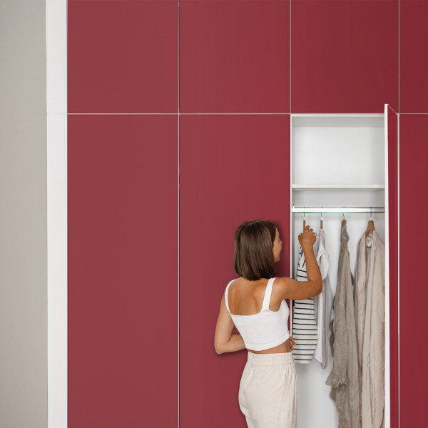 Okleina meblowa Bordowy minimalizm 50x100 Folia samoprzylepna Mat