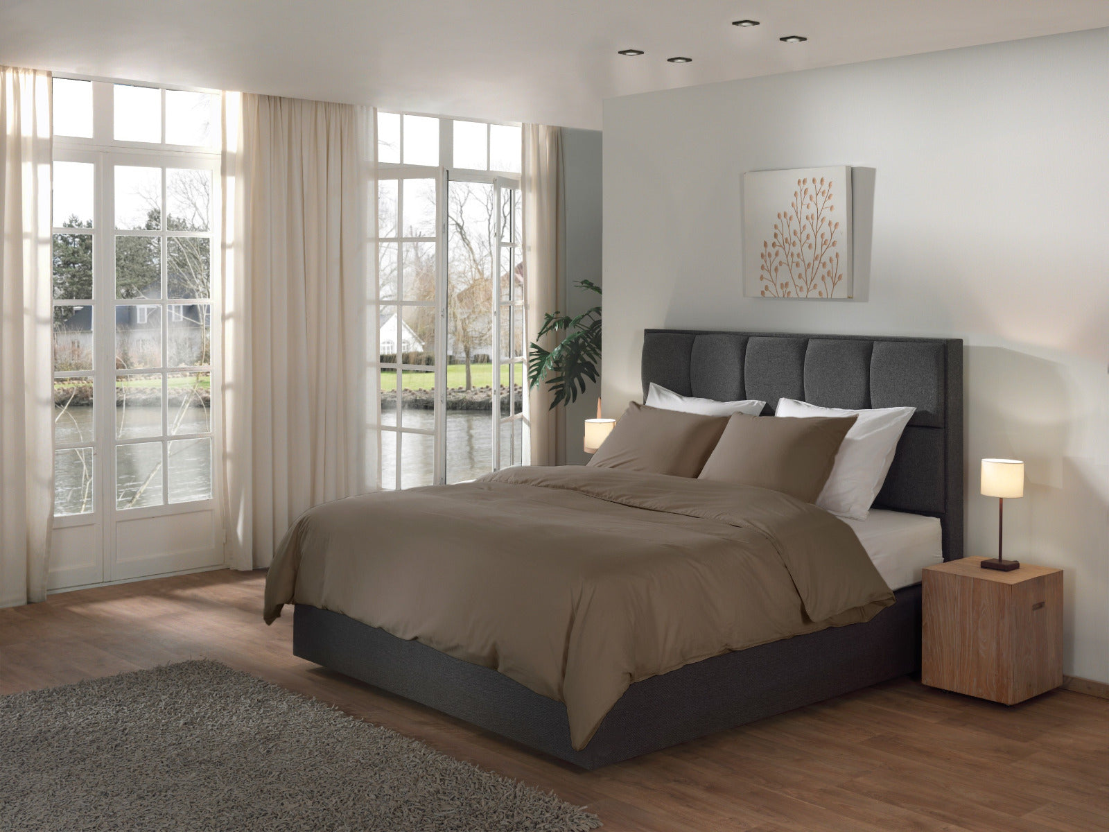 Yellow Dekbedovertrek Gewassen Katoen Suites Nairobi - plaza taupe