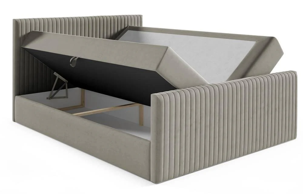 Boxspring Pinehill velvet 140 x 200 cm met opbergruimte