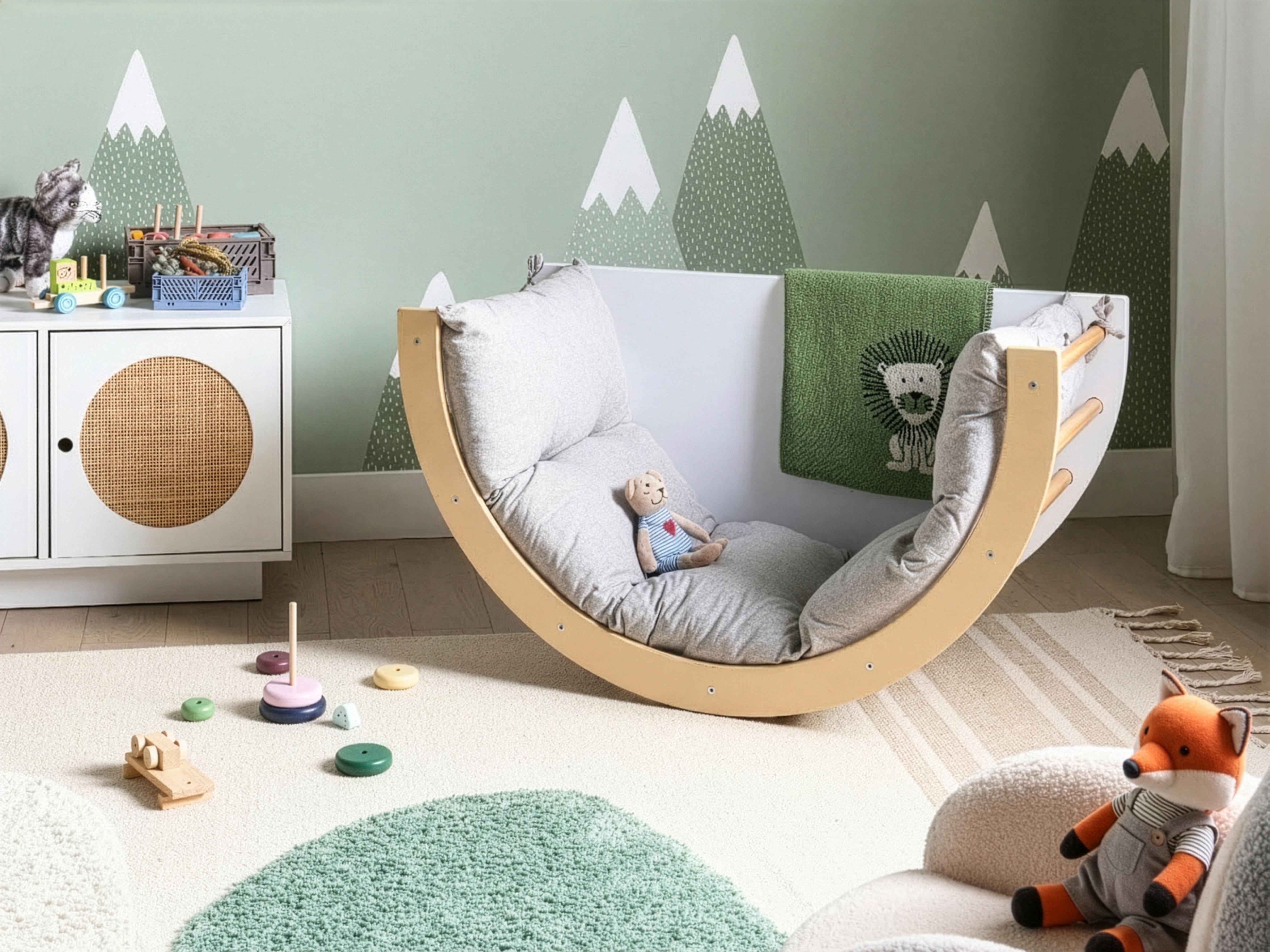 Multifunctional Climbing Arch NIMBIN Pine Wood Light Brown Montessori