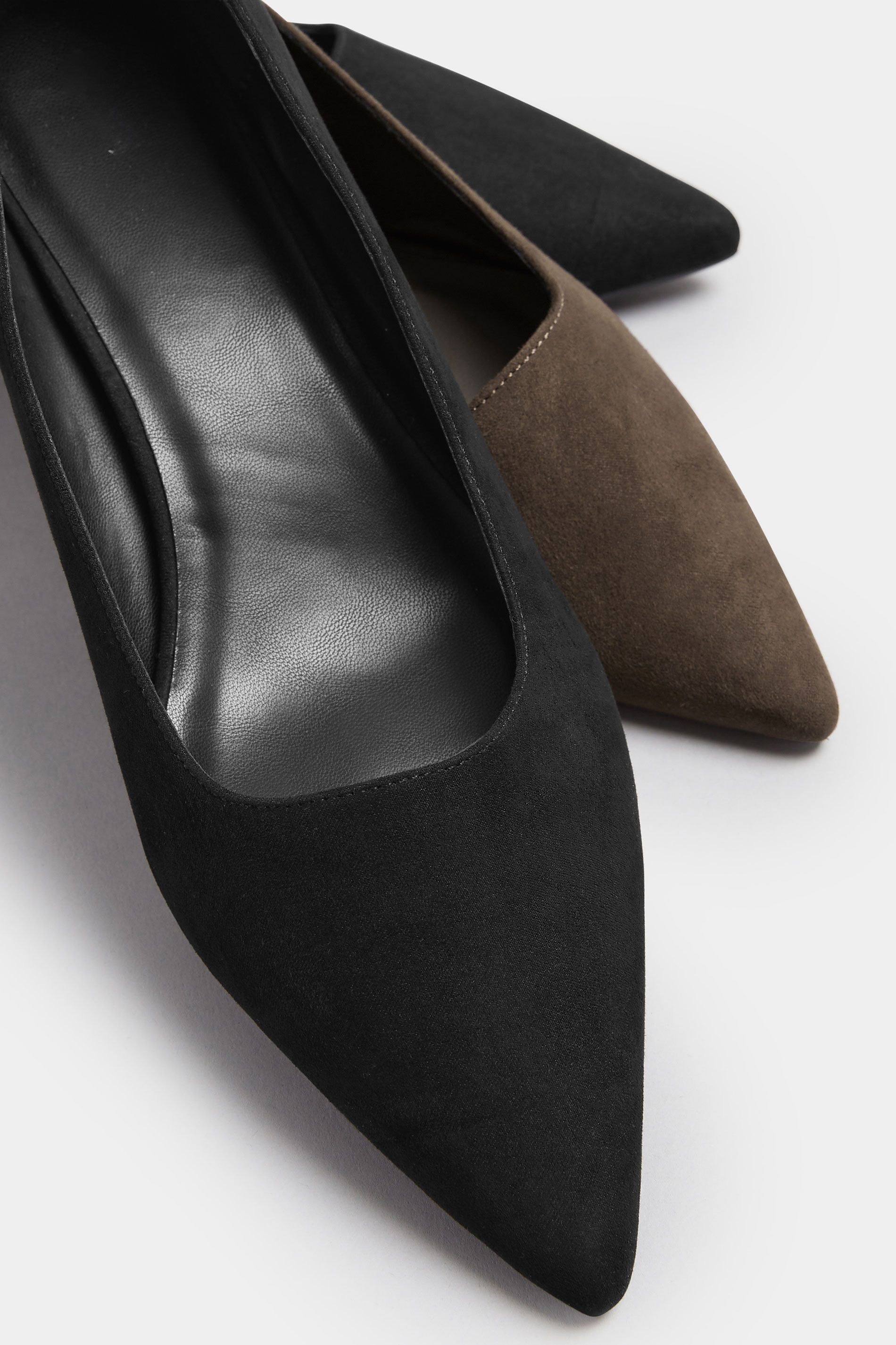 Long Tall Sally Faux Suede Block Heel In Standard Fit