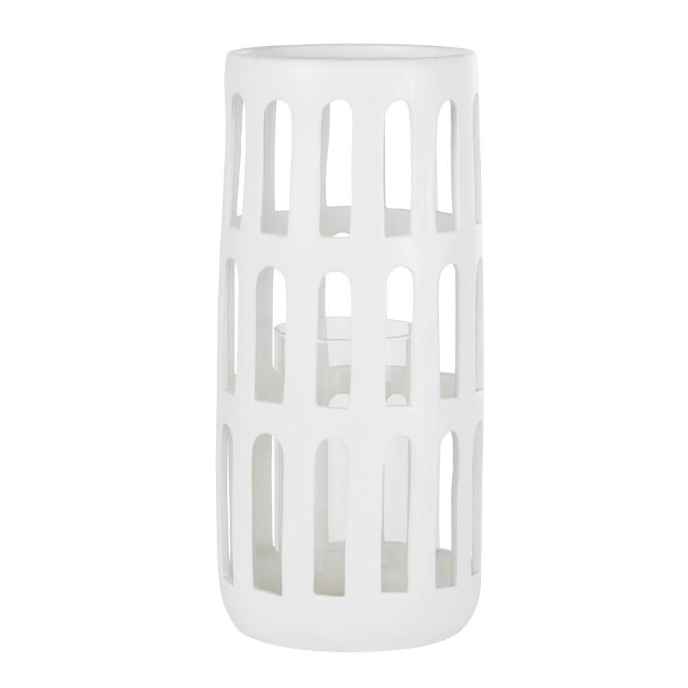 SARTENE - Photophore en grès blanc