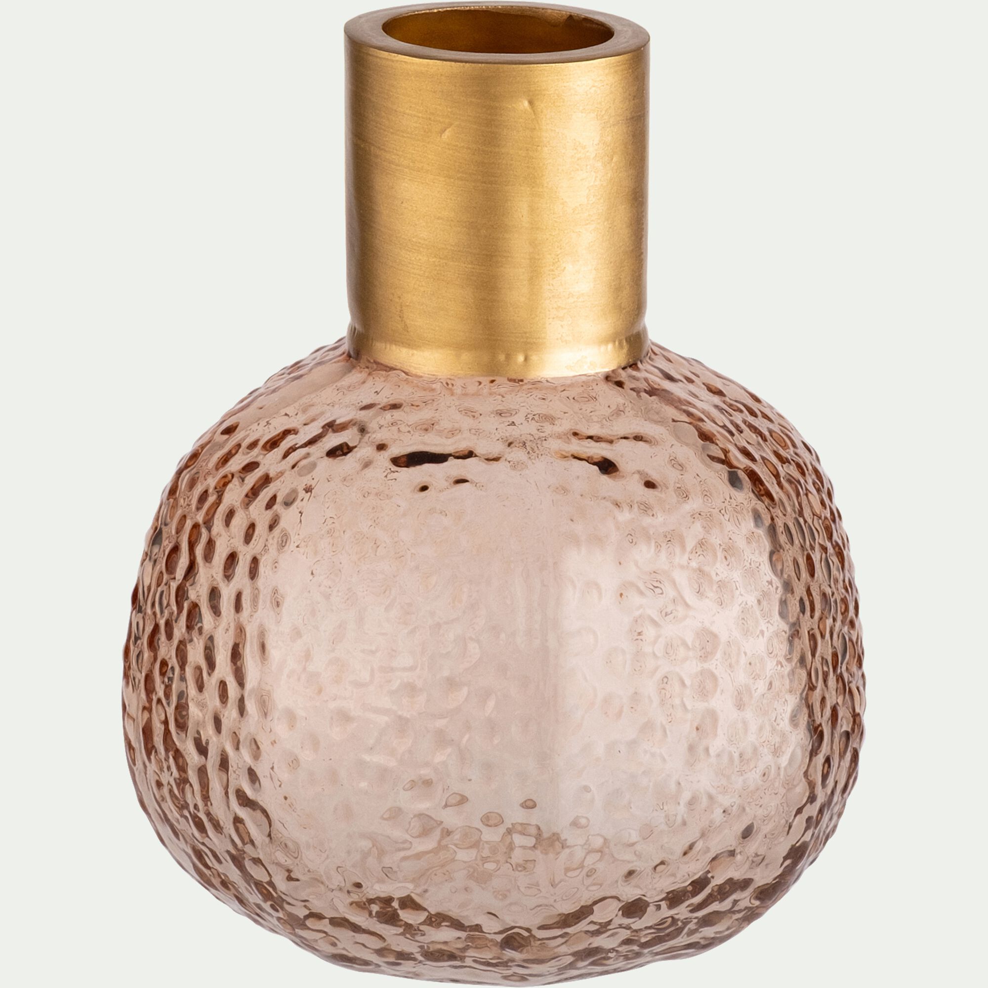 VEALI - Vase boule en verre H12cm - rose