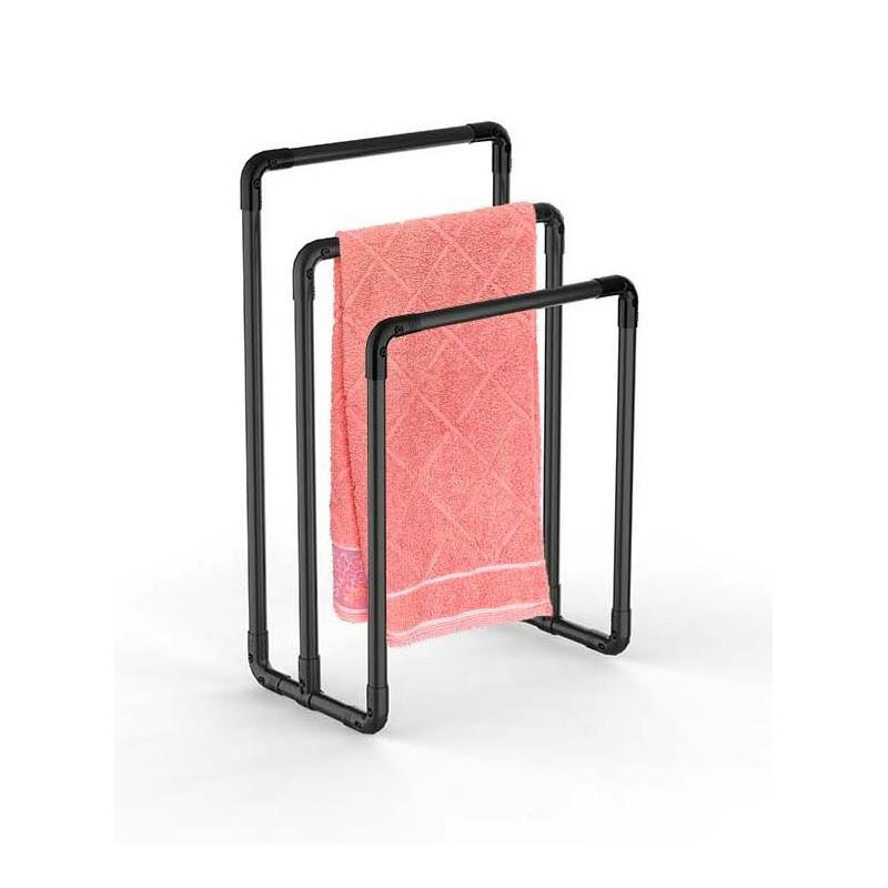 - Porte-serviettes en acier senillé noir